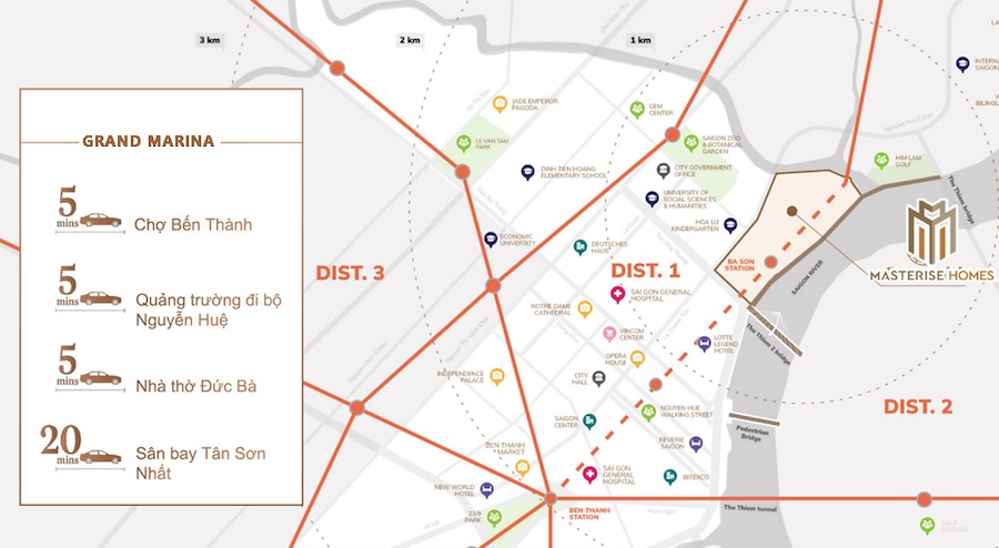 Vị trí lõi trung tâm căn hộ grand marina saigon Vị trí lõi trung tâm căn hộ grand marina saigon